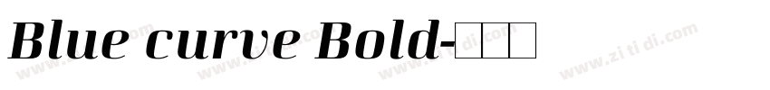 Blue curve Bold字体转换